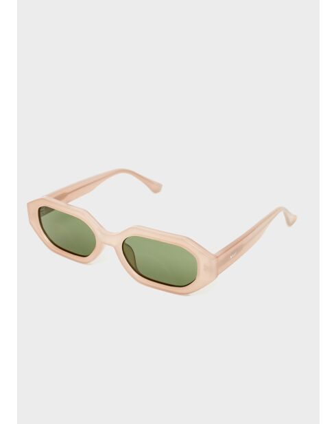 Flavia beigefarbene rechteckige Sonnenbrille