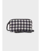 Sac pour téléphone vichy brun - 18.5 x 9.5 x 3 cm