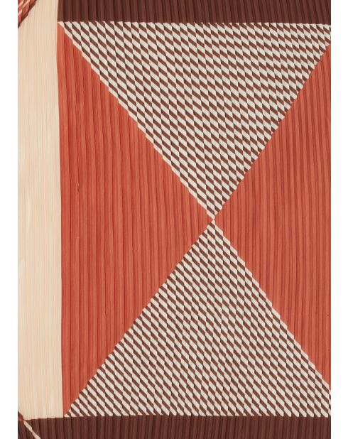 sjaal met bruin/beige patroon