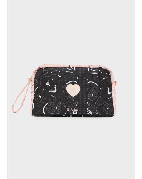 Sac à motif bandana noir/blanc - 24x10x15 cm