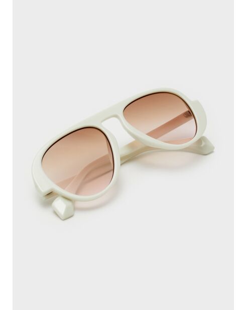 Gafas de aviador blancas/rosas