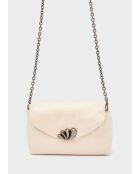 Sac bandoulière Sharon avec glaçage ecru - 23x7x14,5 cm