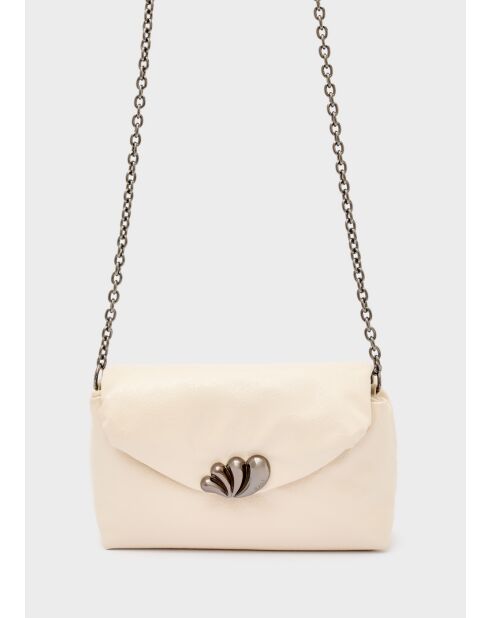 Sac bandoulière Sharon avec glaçage ecru - 23x7x14,5 cm