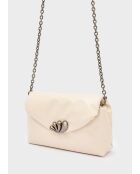 Sac bandoulière Sharon avec glaçage ecru - 23x7x14,5 cm