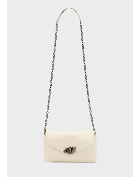 Sac bandoulière Sharon avec glaçage ecru - 23x7x14,5 cm