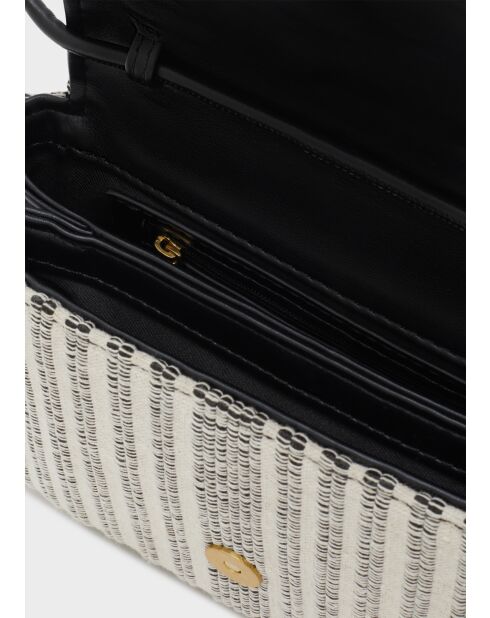 Sac bandoulière Bloom beige/noir - 22 x 7.5 x 14 cm