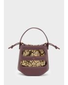 Sac seau Jacquelin bordeaux - 22x19,5x9 cm
