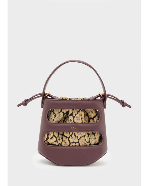 Sac seau Jacquelin bordeaux - 22x19,5x9 cm