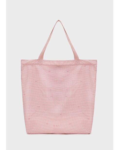 Sac cabas Bruna Vichy rose - 48 x 41 x 15 cm