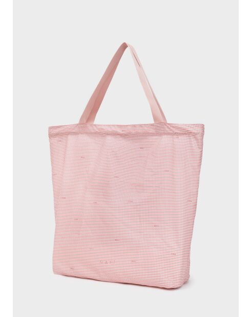 Sac cabas Bruna Vichy rose - 48 x 41 x 15 cm