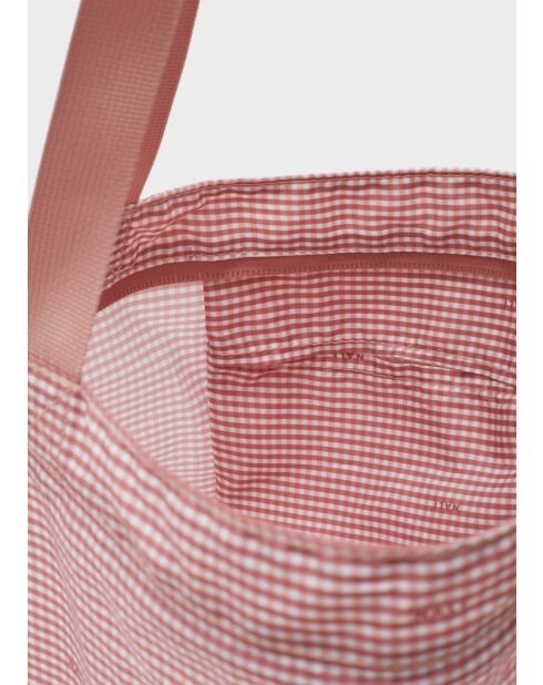 Sac cabas Bruna Vichy rose - 48 x 41 x 15 cm