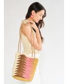 Sac cabas beige naturel - 24x24x28 cm
