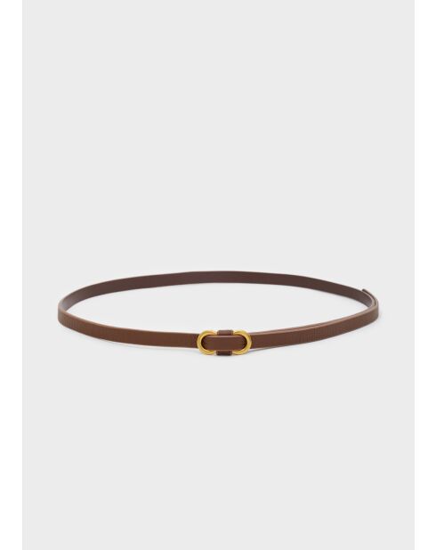 Ceinture Josephine en cuir marron