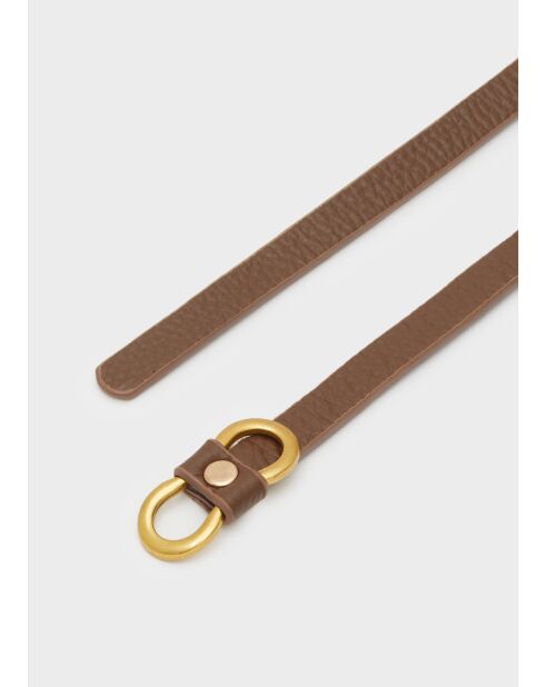 Ceinture Josephine en cuir marron