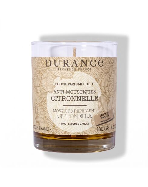 Vela aromática natural de citronela y geranio, 180 g