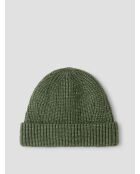 Bonnet en maille chinée vert sauge