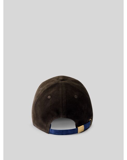 Casquette baseball en suédine café