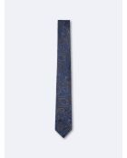 Cravate fantaisie en en soie dark navy