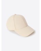 Casquette baseball effet lin beige
