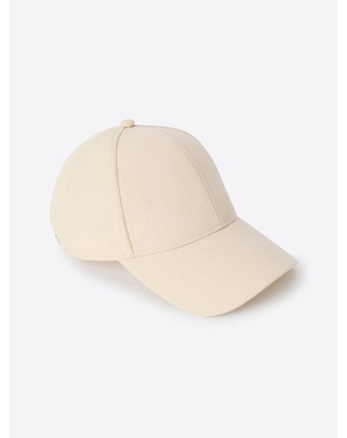 Casquette baseball effet lin beige