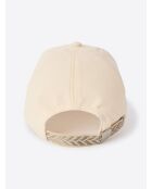 Casquette baseball effet lin beige