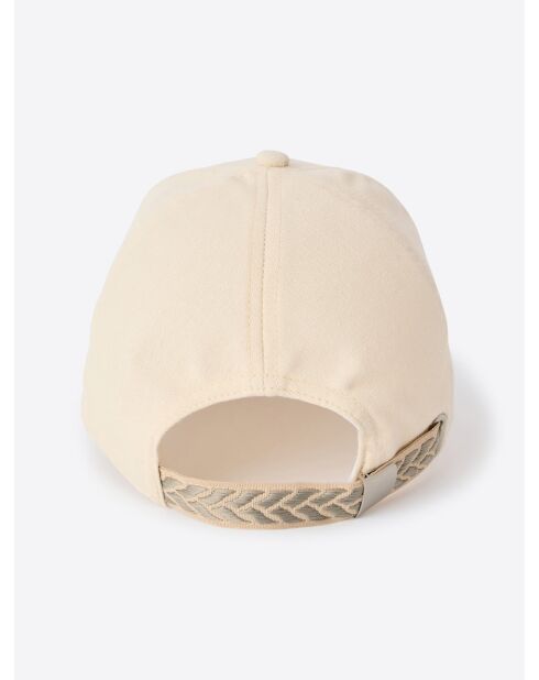 Casquette baseball effet lin beige