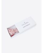 Nœud papillon fleuri en coton Le Colonel rose - 11 x 5,5cm