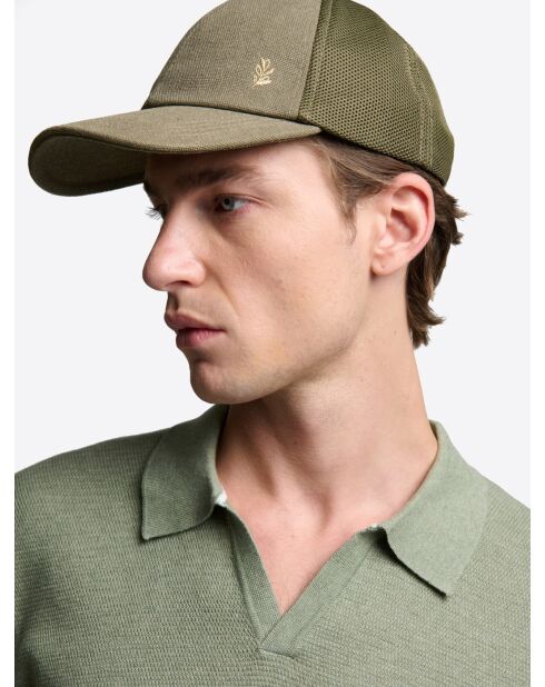 Casquette baseball brodé kaki