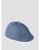 Berretto piatto blu chiaro effetto tweed