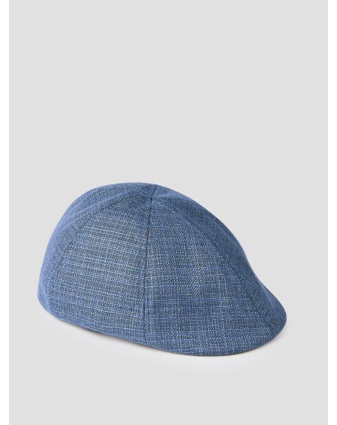 Casquette plate effet tweed bleu light