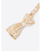 Nœud papillon fleuri Le Colonel jaune - 11 x 5,5cm