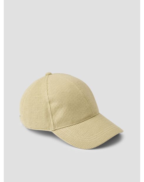 Casquette baseball gauffrée vert amande
