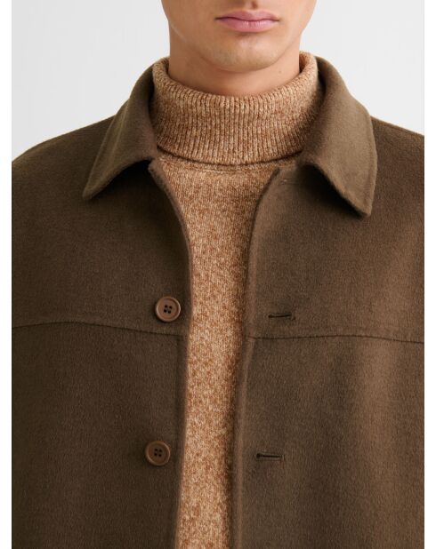 Veste col chemise cacao