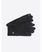 guantes de lana negros