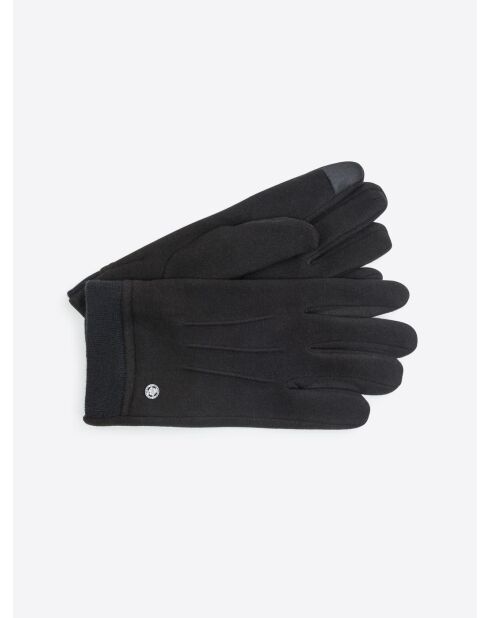 Gants en tissu polaire noirs