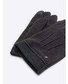 guantes de lana negros