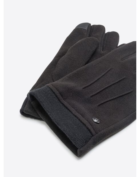 Gants en tissu polaire noirs
