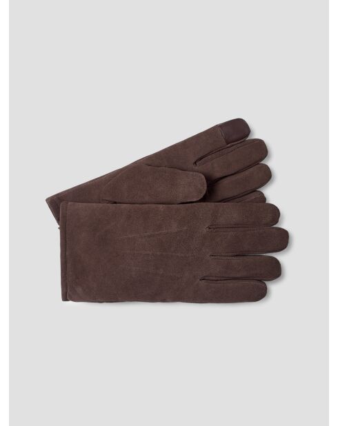 Mahagoni-braune Sherpa-Innenlederhandschuhe