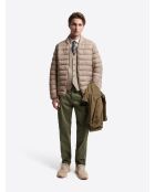 Chaqueta acolchada con capucha en camel
