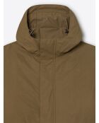 Chaqueta acolchada con capucha en camel
