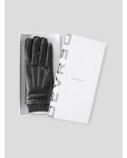 Coffret gants en cuir noir