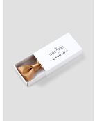 Pajarita de seda Colonel color caramelo mostaza 2 — 11 x 5,5 cm