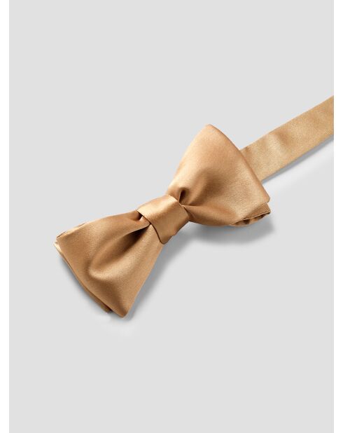 Nœud papillon en soie Colonel Moutarde caramel 2 - 11 x 5,5cm