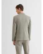 Veste de costume slim bistretch vert sauge