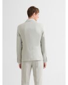 Veste de costume slim en lin vert amande