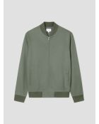 Veste légère col teddy verte