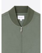 Veste légère col teddy verte