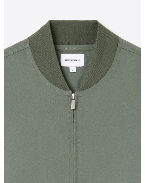 Veste légère col teddy verte