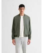 Veste légère col teddy verte