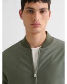 Veste légère col teddy verte